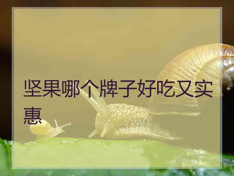 坚果哪个牌子好吃又实惠
