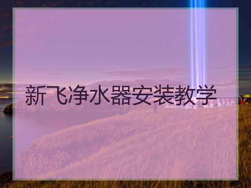 新飞净水器安装教学
