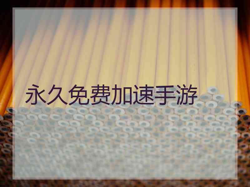 永久免费加速手游