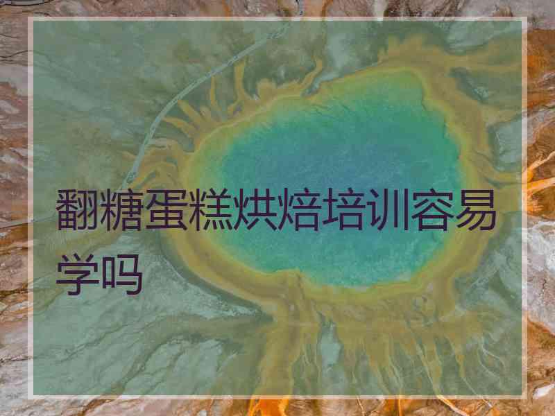 翻糖蛋糕烘焙培训容易学吗