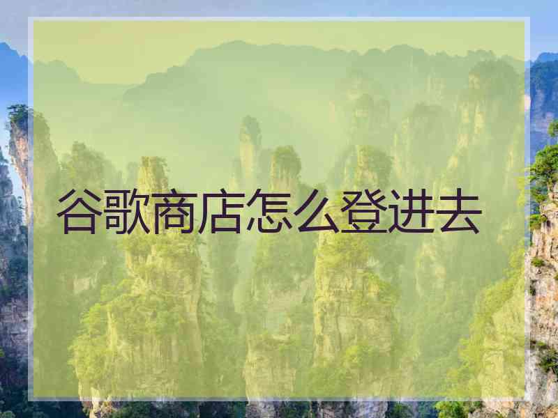 谷歌商店怎么登进去