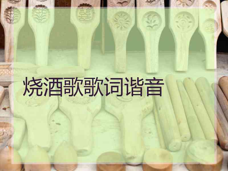 烧酒歌歌词谐音