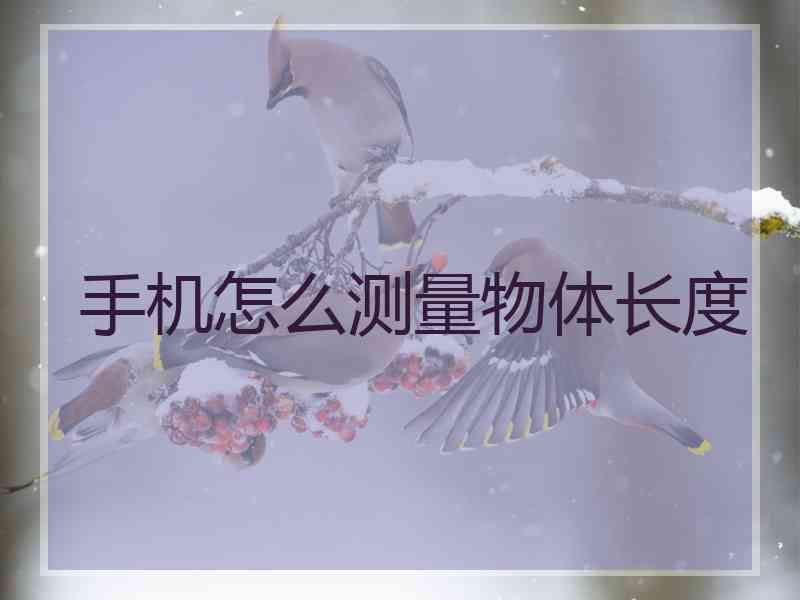 手机怎么测量物体长度