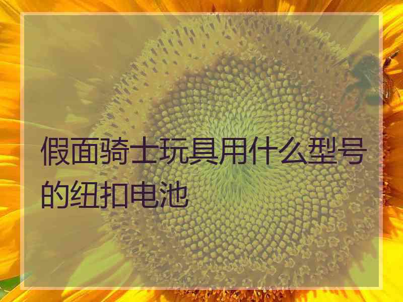 假面骑士玩具用什么型号的纽扣电池