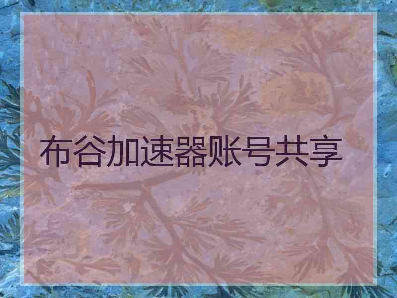 布谷加速器账号共享