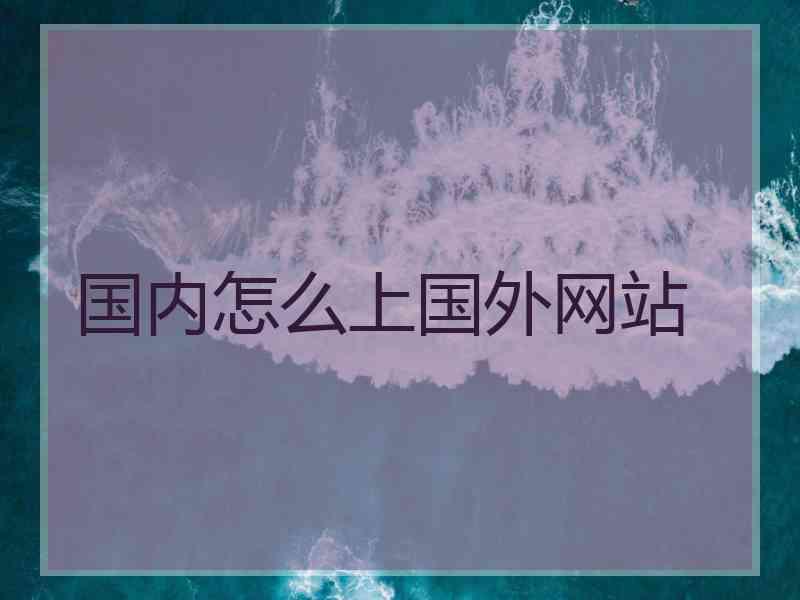 国内怎么上国外网站