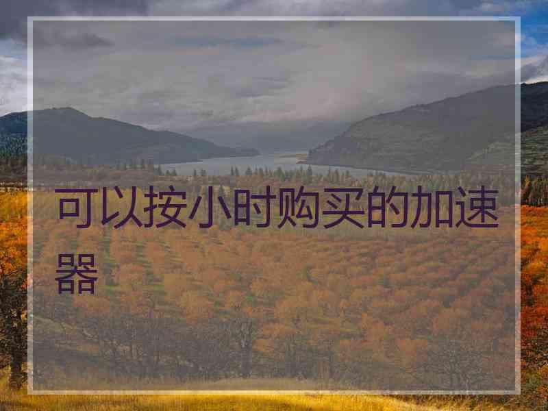 可以按小时购买的加速器