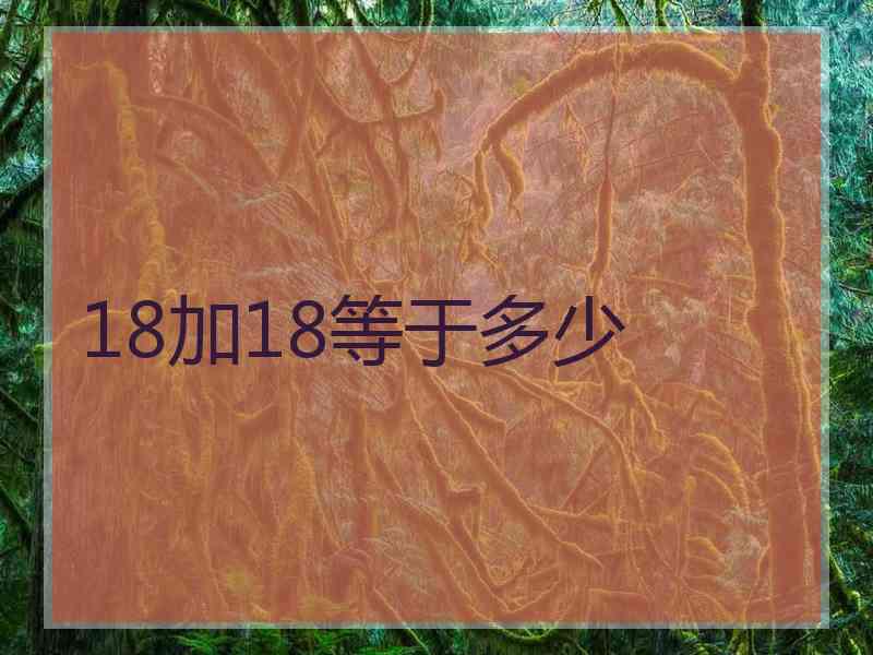 18加18等于多少