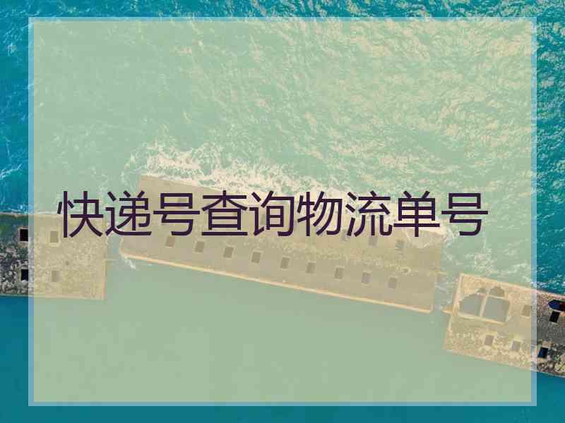 快递号查询物流单号