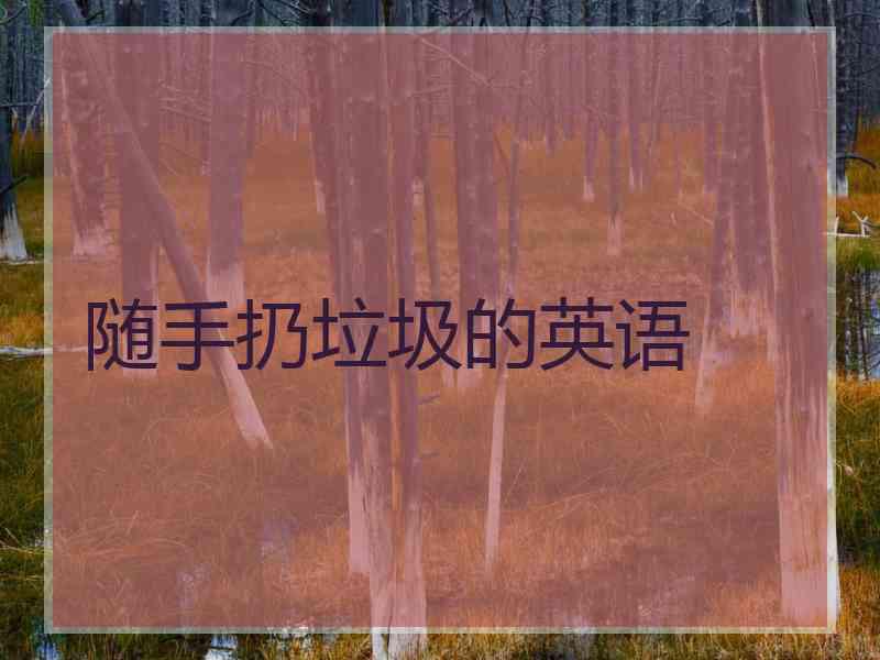 随手扔垃圾的英语