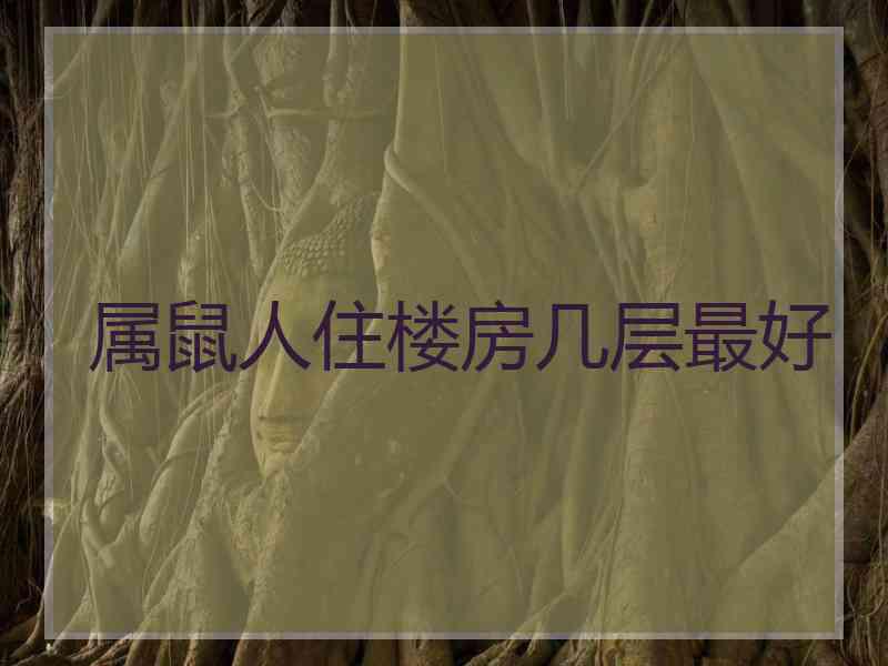 属鼠人住楼房几层最好