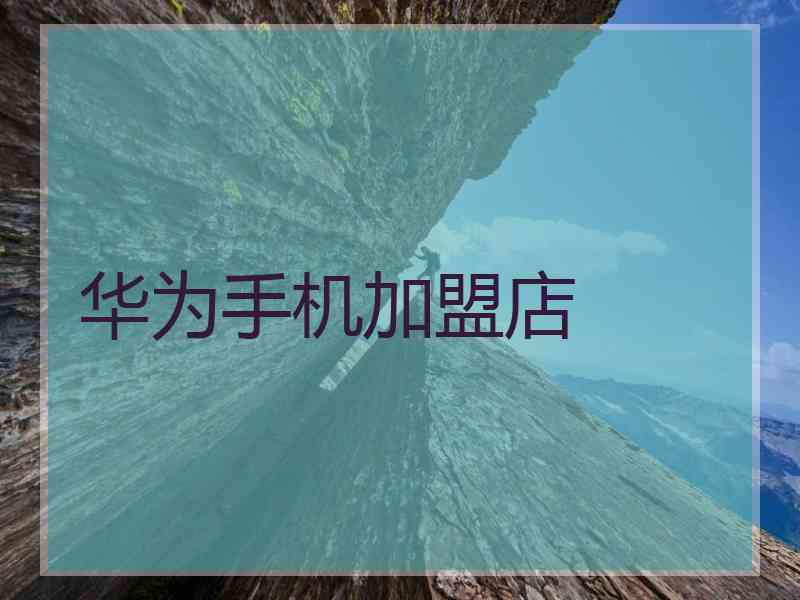华为手机加盟店