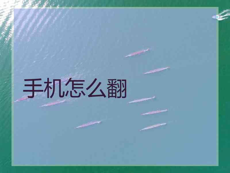 手机怎么翻