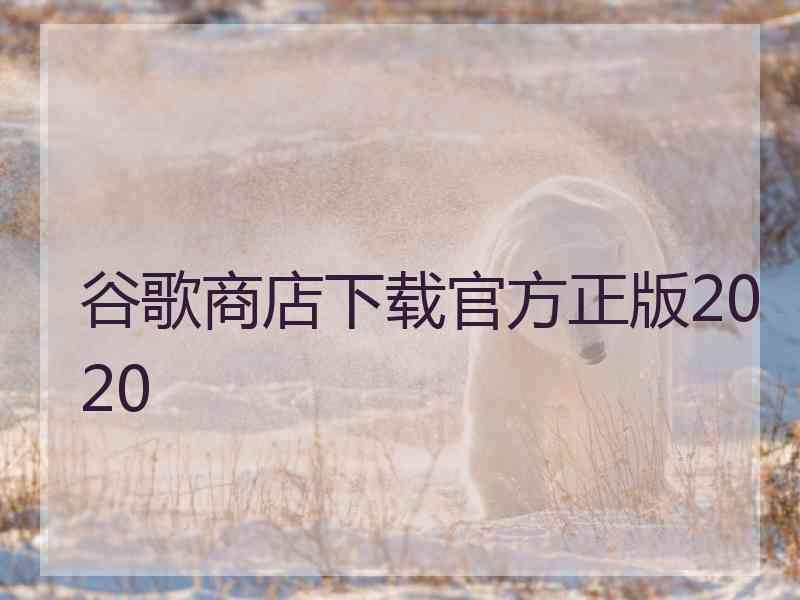 谷歌商店下载官方正版2020