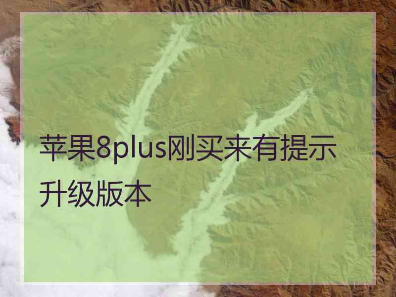 苹果8plus刚买来有提示升级版本