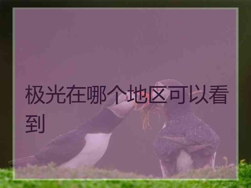 极光在哪个地区可以看到