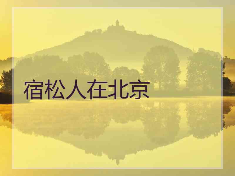 宿松人在北京