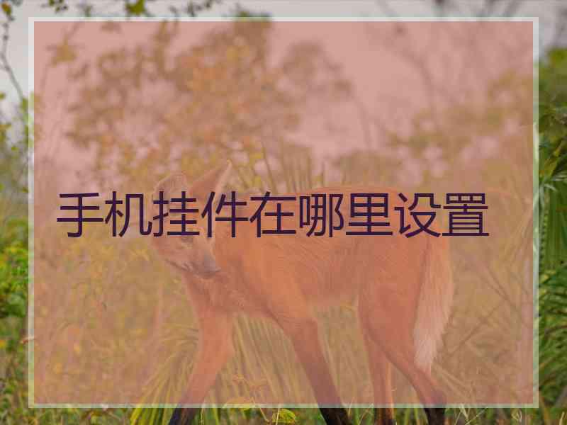 手机挂件在哪里设置