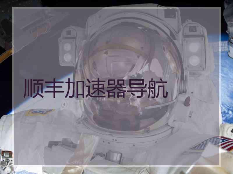 顺丰加速器导航