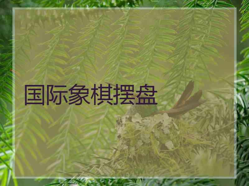 国际象棋摆盘