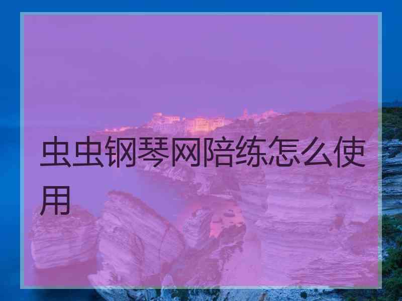 虫虫钢琴网陪练怎么使用