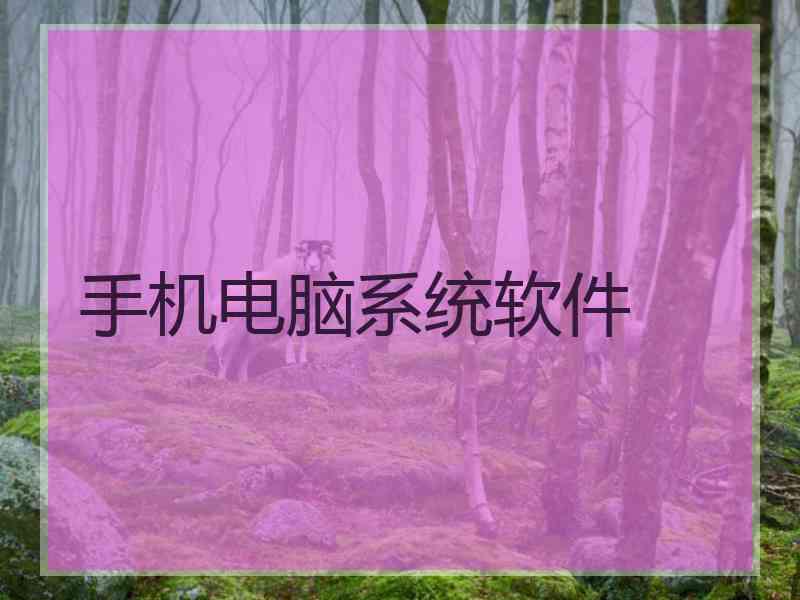 手机电脑系统软件