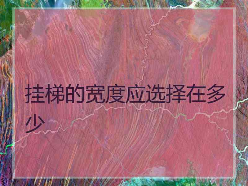 挂梯的宽度应选择在多少