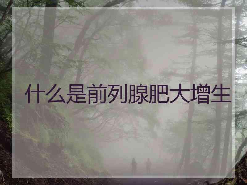 什么是前列腺肥大增生