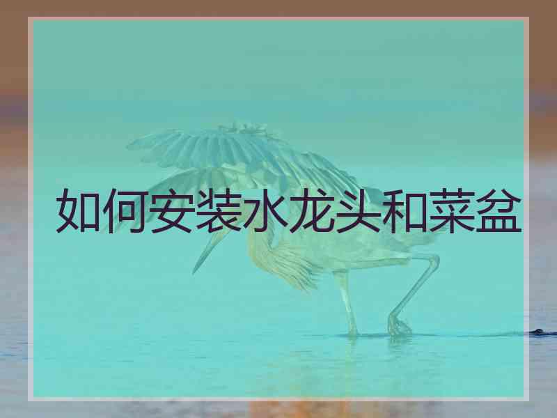 如何安装水龙头和菜盆