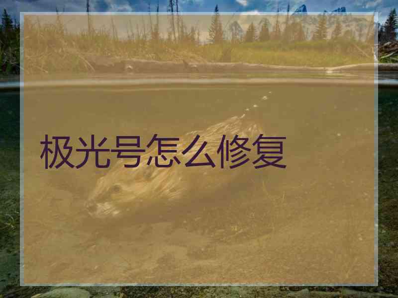 极光号怎么修复