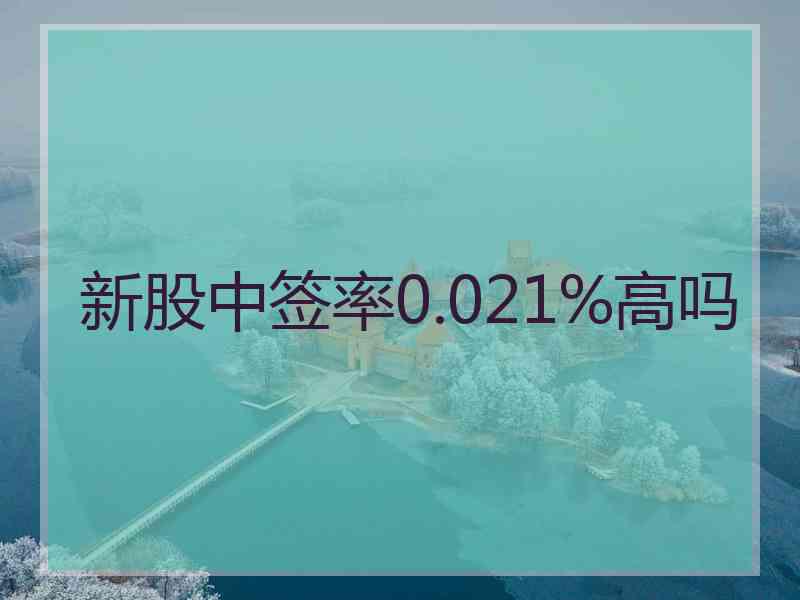 新股中签率0.021%高吗