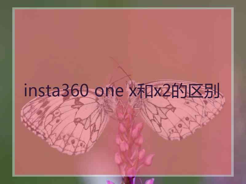 insta360 one x和x2的区别