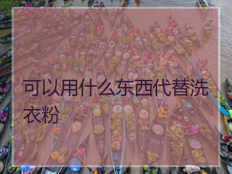 可以用什么东西代替洗衣粉