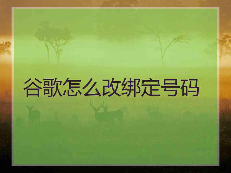 谷歌怎么改绑定号码