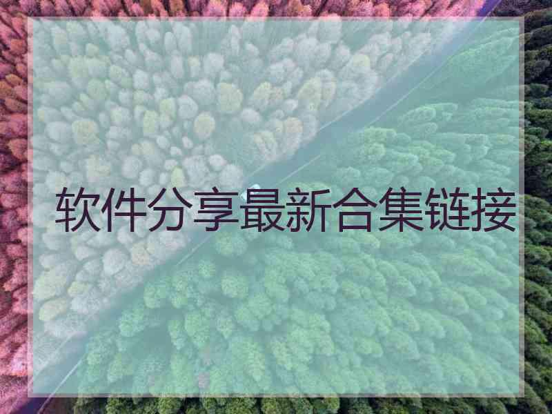 软件分享最新合集链接