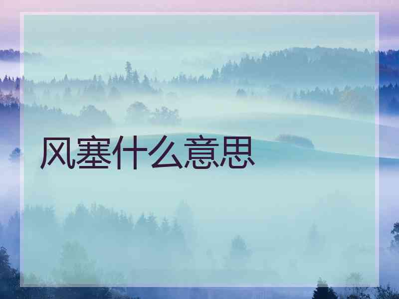 风塞什么意思