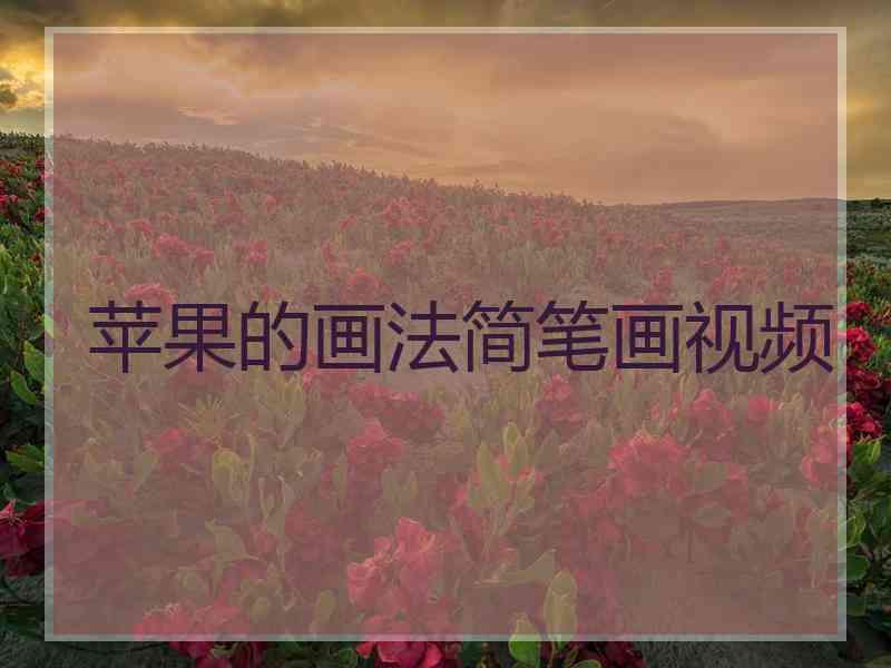 苹果的画法简笔画视频