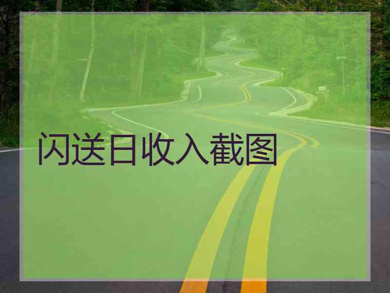 闪送日收入截图