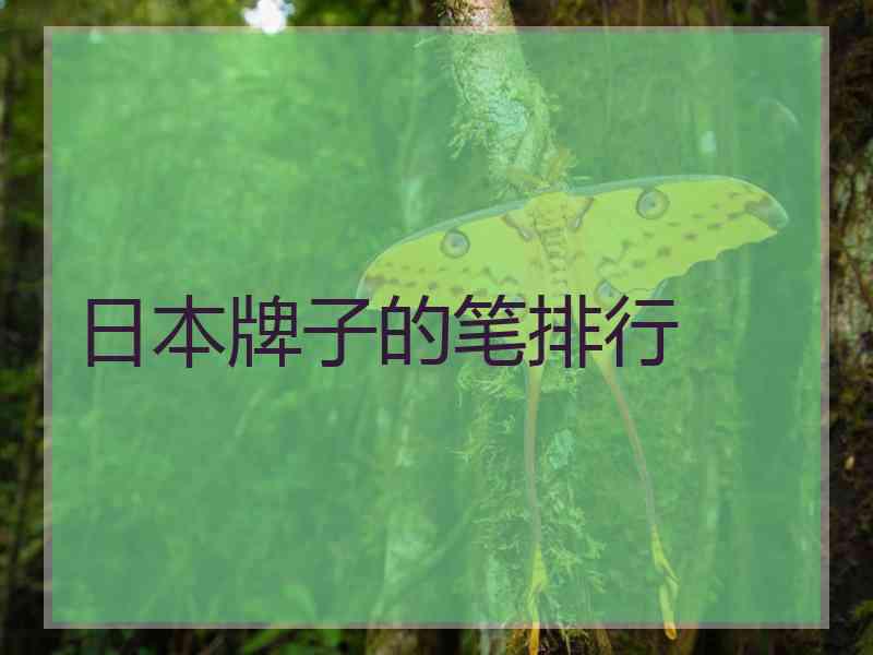 日本牌子的笔排行
