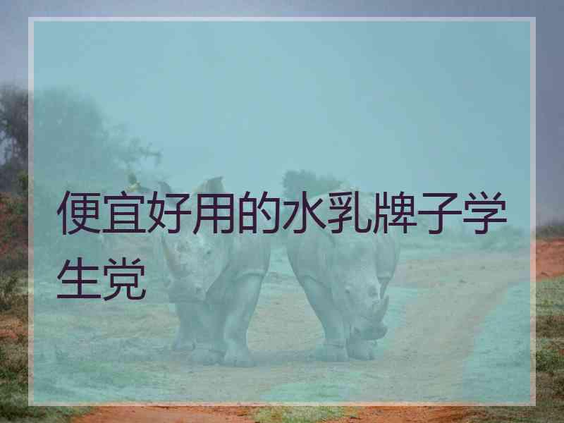 便宜好用的水乳牌子学生党