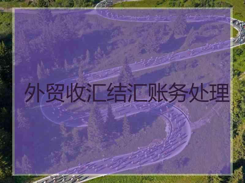 外贸收汇结汇账务处理