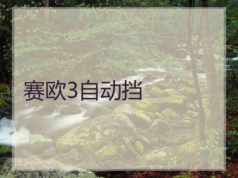 赛欧3自动挡