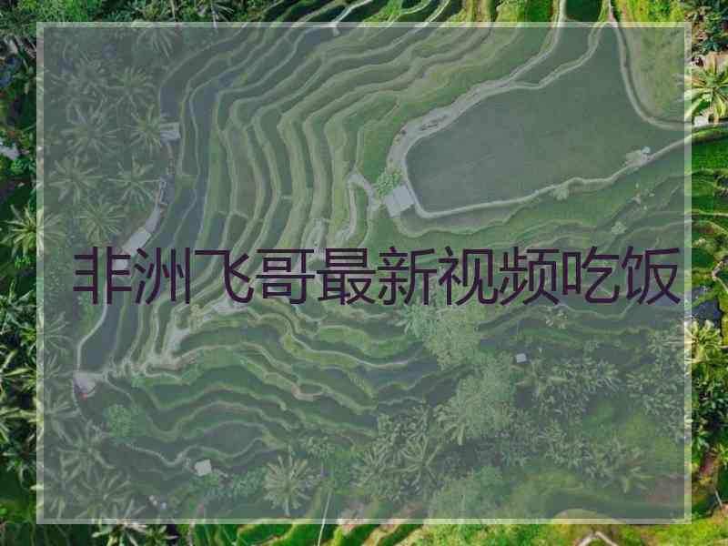 非洲飞哥最新视频吃饭