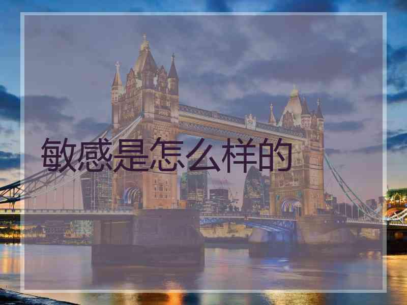 敏感是怎么样的
