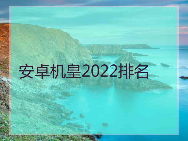 安卓机皇2022排名