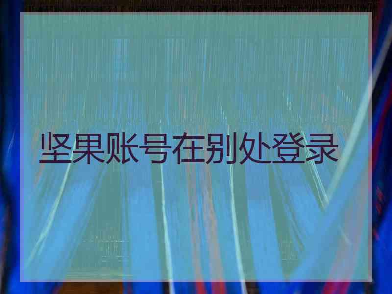 坚果账号在别处登录