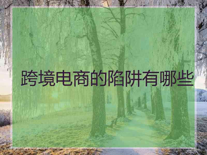 跨境电商的陷阱有哪些