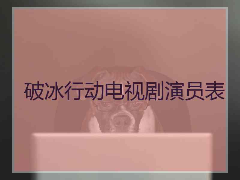 破冰行动电视剧演员表