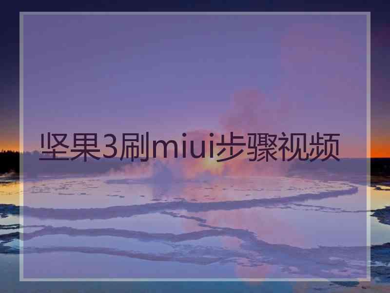 坚果3刷miui步骤视频