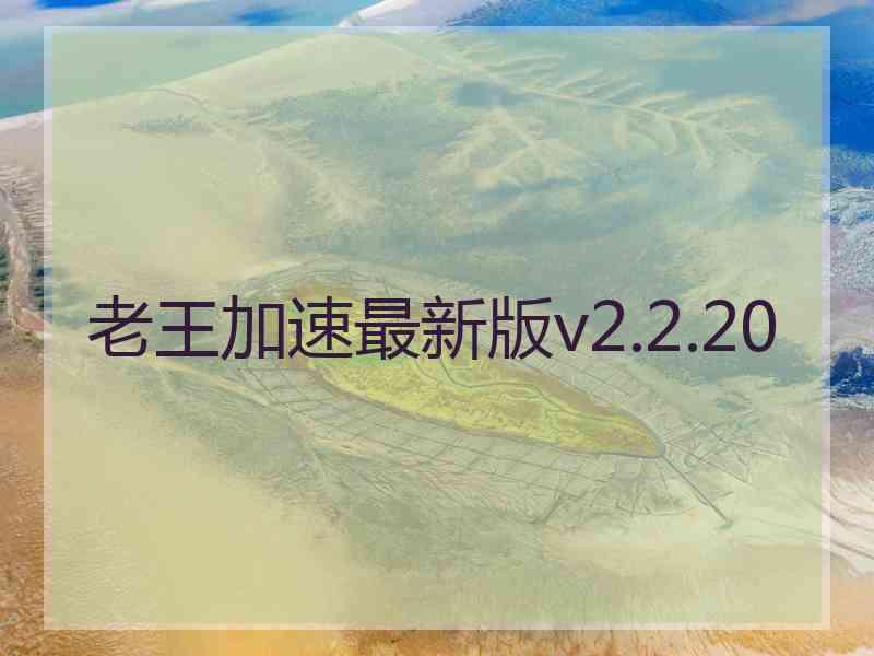 老王加速最新版v2.2.20
